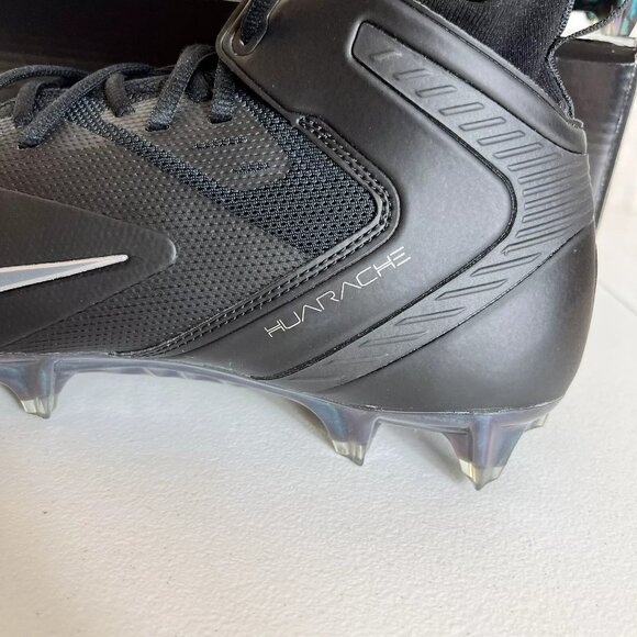 Nike Alpha Huarache‎ Elite 8 LAX Lacrosse Black Cleats CW4440-005 Men\'s Size 14